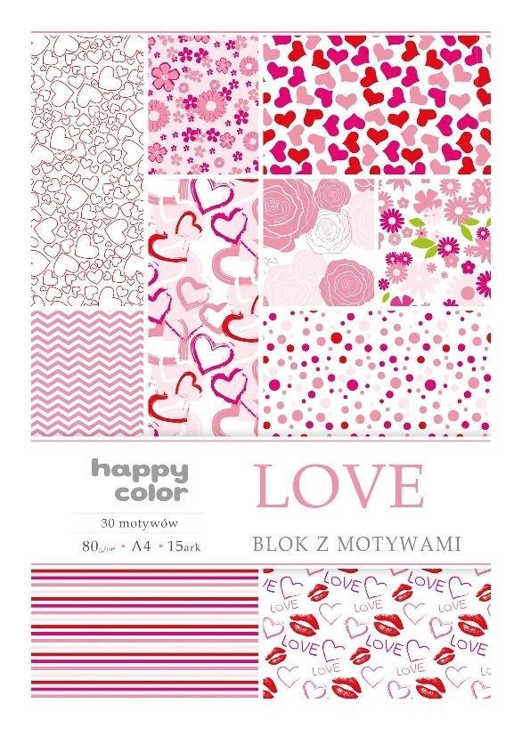 LOVE PAD PAD A4/15K 30 MOTIV 80G HAPPY COLOR H38082030L WPC